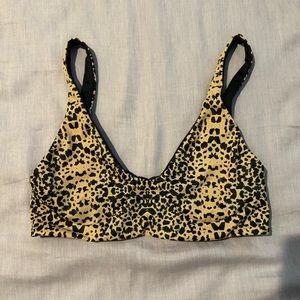 Ola Feroz Cheetah Print Bikini Top